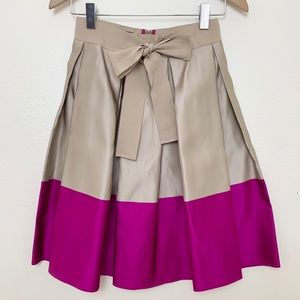 BEAUTIFUL CAROLINA HERRERA 4 silk a-line skirt C